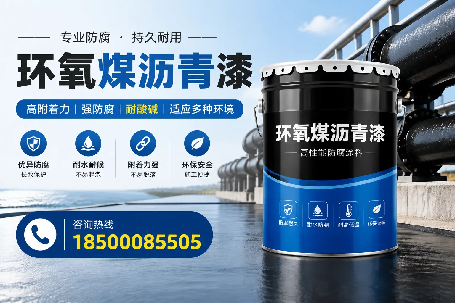 环氧煤沥青漆的涂装工艺详解
